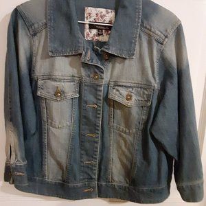 Signature by Robbie Bee, Size 1X, Blue Denim Jacket